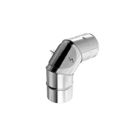Coude à secteurs 90° et 125 mm avec trappe de visite